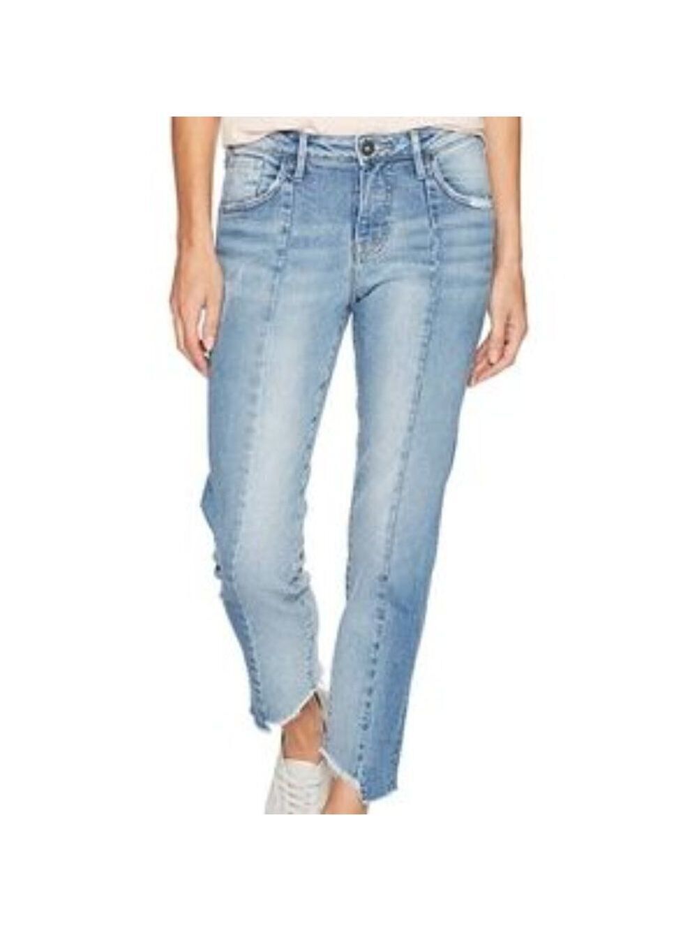 Silver Jeans Blue Denim Izzy Slim Fit Crop Raw Hem Casual Women's Size 26